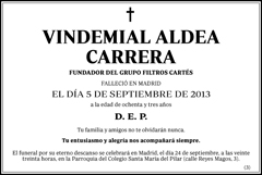 Vindemial Aldea Carrera